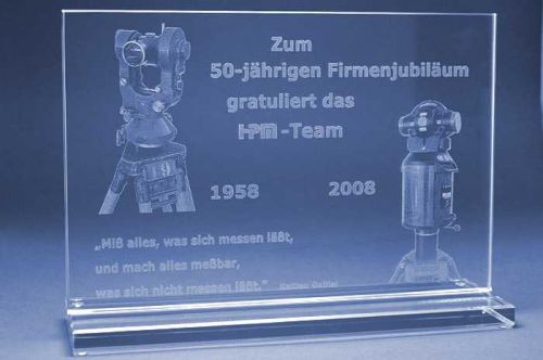 Glasaufsteller mit Gravur Vorschaubild