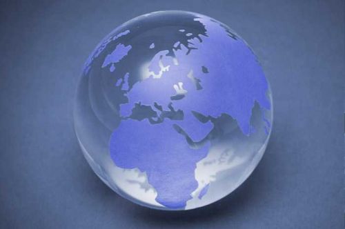 Glaskugel Weltkugel Blau Vorschaubild