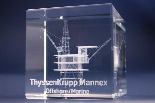 Glaswürfel 3D Gravur Vorschaubild