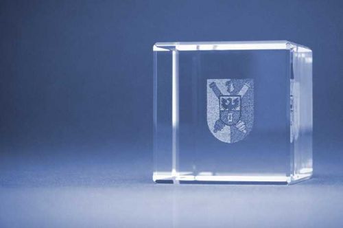 Glaswürfel mit Logo Vorschaubild