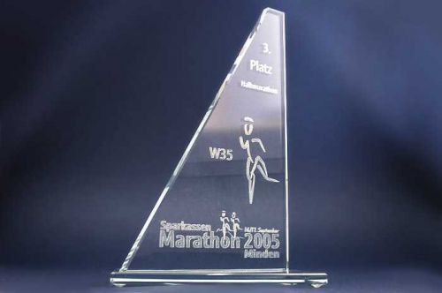 Glas Aufsteller Logo Gravur Vorschaubild