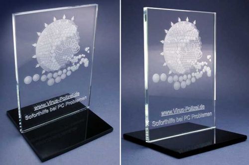 Glasaufsteller Logoaufsteller Vorschaubild