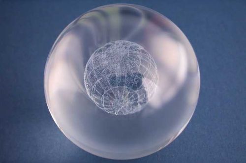 Glaskugel mit 3D Gravur Vorschaubild